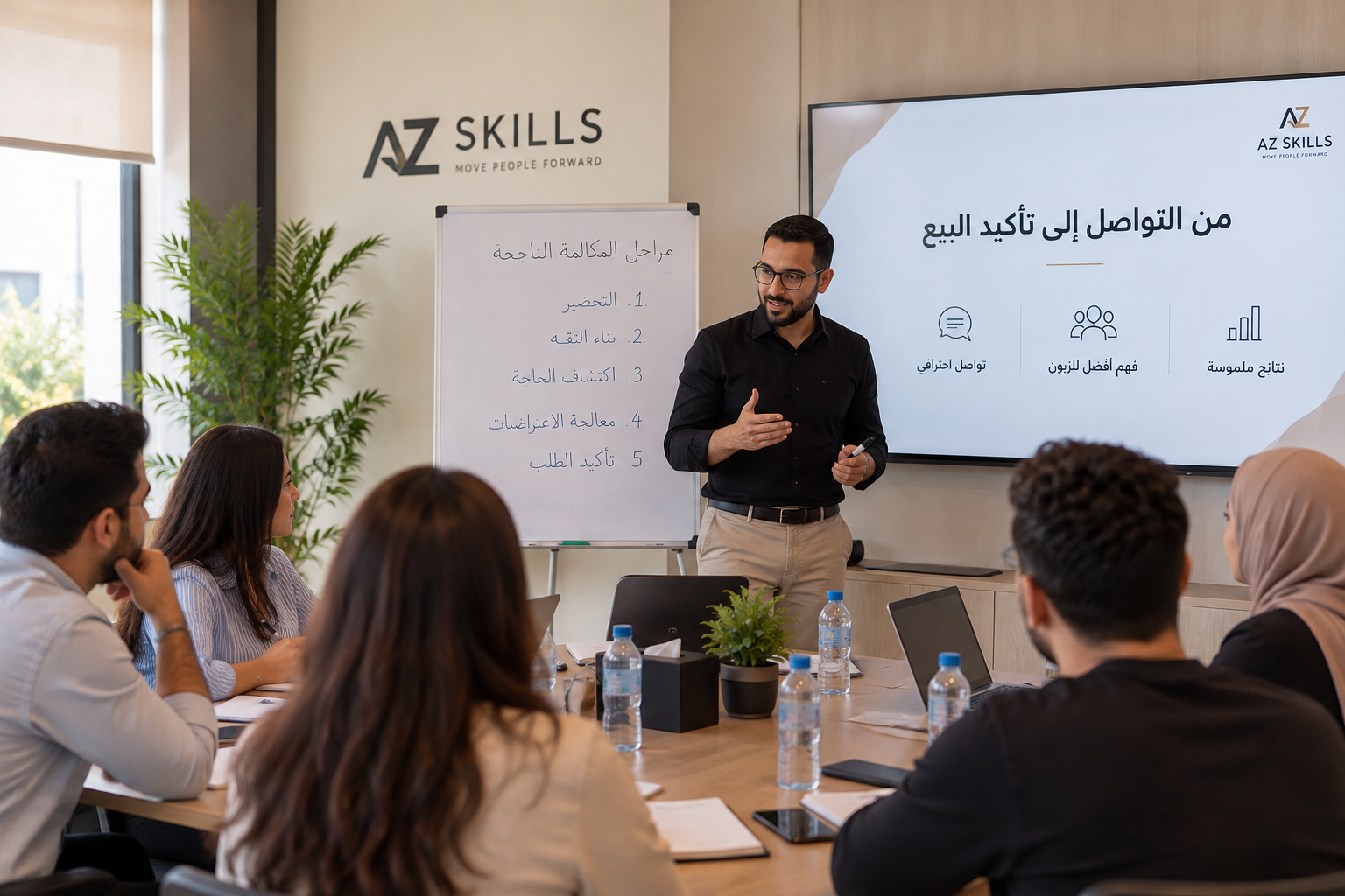 تكوين حضوري لفريق تأكيد الطلبات مع AZ Skills